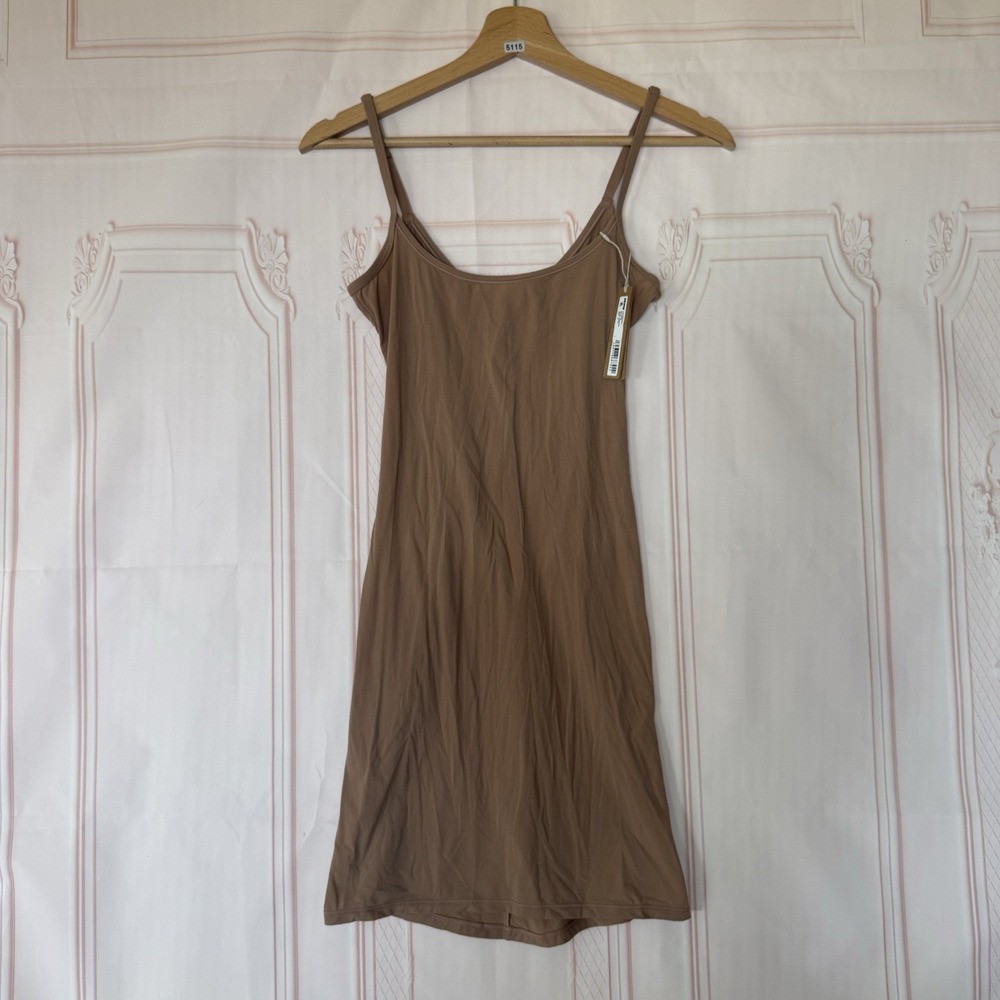 Skims Fits Everybody Slip Mini Dress Sienna Size S NWT $68 Stretchy